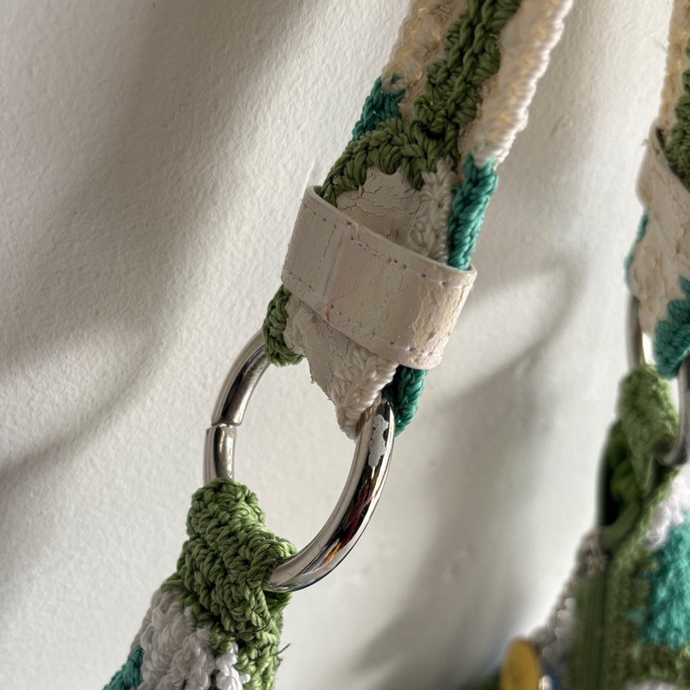The Sak Green and Blue Crochet Hobo Bag - Picture 4 of 10